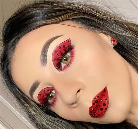 cute ladybug makeup|ladybug makeup for halloween.